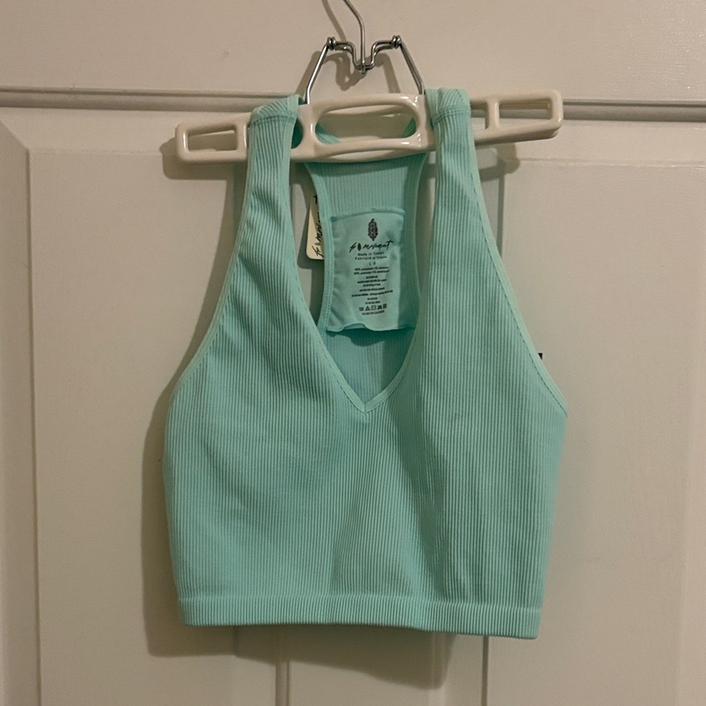 Free People Mint Green Cropped Tank Brand New with Tags